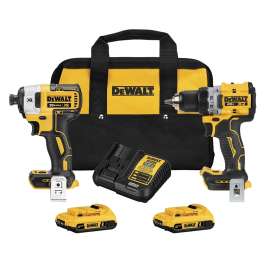 DeWALT DCK248D2 Combination Tool Kit, Battery Included, 20 V, 2-Tool, Lithium-Ion Battery