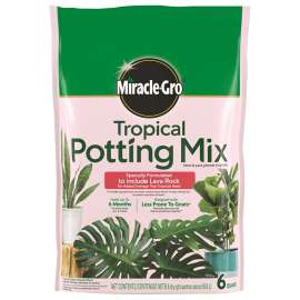 Miracle-Gro 71276430 Tropical Potting Mix, Solid, 6 qt Bag