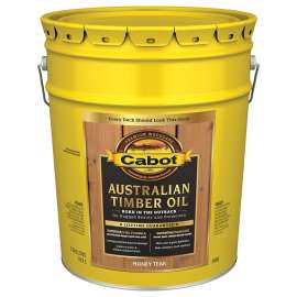 Cabot 3400 Series 140.0003458.008 Australian Timber Oil, Honey Teak, Liquid, 5 gal, Pail