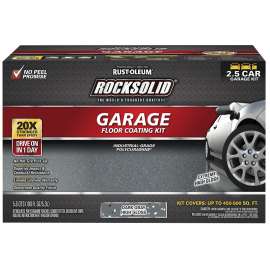 RockSolid Polycuramine 317284 Garage Floor Coating Kit, Extreme High-Gloss, Dark Gray