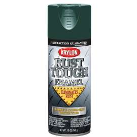 Krylon K09223007 Rust-Preventative Enamel Paint, Gloss, Hunter Green, 12 oz, Can