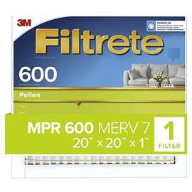 FILTER AIR POLLEN 20X20X1IN