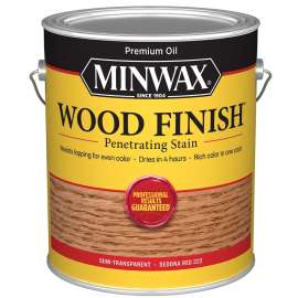 Minwax Wood Finish 710860000 Wood Stain, Sedona Red, Liquid, 1 gal, Can