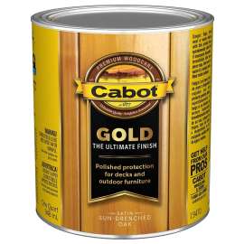 Cabot 140.0019470.005 Wood Finish, Gold, Sun Drenched Oak, Liquid, 1 qt
