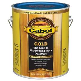 Cabot 140.0019470.007 Exterior Stain, Gold Gloss, Sun-Drenched Oak, Liquid, 1 gal, Can