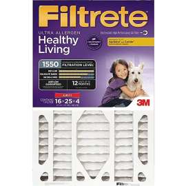Filtrete NDP03-4S-4 Ultra Deep Pleat Filter, 25 in L, 20 in W, 12 MERV, 1550 MPR