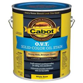 Cabot O.V.T. 140.0006701.007 Oil Stain, Flat, White, Liquid, 1 gal