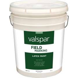 Valspar 044.0000656.008 Latex Field Marking Paint, Flat, Clear, 5 gal, Pail