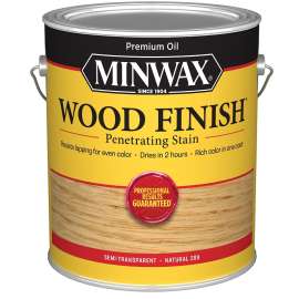 Minwax Wood Finish 71000000 Wood Stain, Natural, Liquid, 1 gal, Can