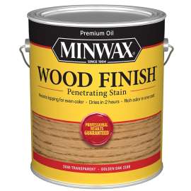 Minwax Wood Finish 71001000 Wood Stain, Golden Oak, Liquid, 1 gal, Can