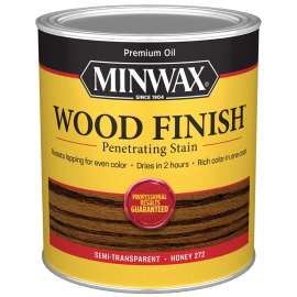Minwax Wood Finish 700494444 Wood Stain, Honey, Liquid, 1 qt, Can