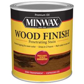 Minwax Wood Finish 700504444 Wood Stain, Espresso, Liquid, 1 qt, Can