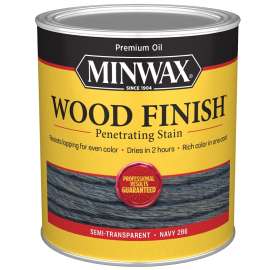 Minwax Wood Finish 701084444 Wood Stain, Phantom Navy, Liquid, 1 qt