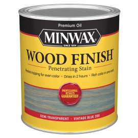 Minwax Wood Finish 701104444 Wood Stain, Vintage Blue, Liquid, 1 qt