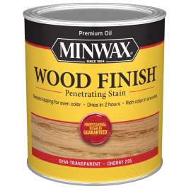 Minwax Wood Finish 70009444 Wood Stain, Cherry, Liquid, 1 qt, Can