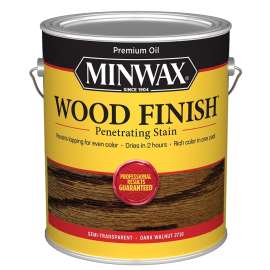 Minwax Wood Finish 71012000 Wood Stain, Dark Walnut, Liquid, 1 gal, Can