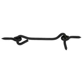 National Hardware N166-005 Hook and Eye, 4 in L, 5/32 in W, Steel, Black