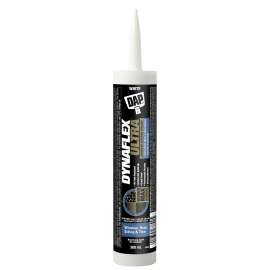 DAP DYNAFLEX ULTRA 7079874150 Advanced Exterior Sealant, White, 7 to 14 days Curing, 5 to 37 deg C, 300 mL Cartridge