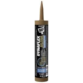 DAP DYNAFLEX ULTRA 7079874159 Advanced Exterior Sealant, Cedar Tan, 7 to 14 days Curing, 5 to 37 deg C, 300 mL Cartridge