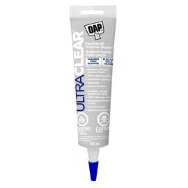 DAP Ultra Clear 7079874329 All-Purpose Flexible Sealant, Crystal Clear, 7 days Curing, -6 to 50 deg C, 162 mL Tube