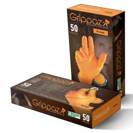 GLOVE NITRILE ORNG LARGE 6MIL