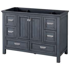 Foremost Brantley Series BABV4822D Vanity, Wood, Harbor Blue, 2-Cabinet Door, 6-Drawer