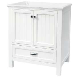 VANITY WOOD WHITE 30X21IN
