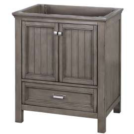 Foremost Brantley Series BAGV3022D Vanity, Wood, Distressed Gray, Free-Standing Installation, 2-Cabinet Door, 1-Drawer