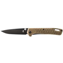 GERBER 31-004068 Folding Knife, 3.1 in L Blade, Stainless Steel Blade, 1-Blade, Textured Handle, Coyote Brown Handle