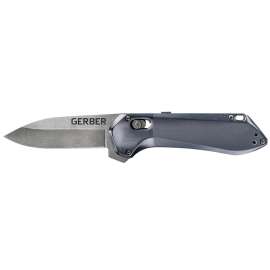 GERBER Highbrow Series 31-003519 Folding Knife, 2.8 in L Blade, Steel Blade, 1-Blade, Smooth Handle, Black Handle