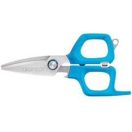 GERBER 31-003553 Neat Freak Line Cutter Scissors, 6.1 in OAL, Ergonomic Handle, Blue Handle