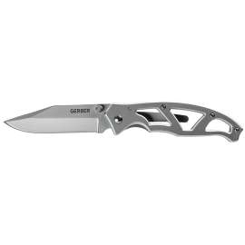 GERBER Paraframe Series 31-003612 Folding Knife, 3 in L Blade, Stainless Steel Blade, Silver Handle