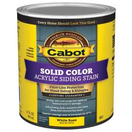 Cabot 800 Series 140.0000801.005 Solid Color Siding Stain, Natural Flat, Liquid, 1 qt, Can