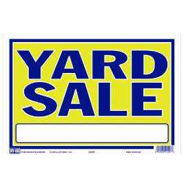 HY-KO 22407 Neon Sign, YARD SALE, Blue Legend, Yellow Background, Plastic, 9 in H x 13 in W Dimensions