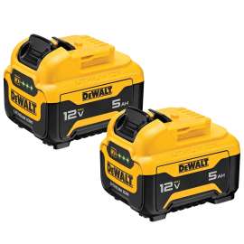 DeWALT DCB126-2 Battery Pack, 12 V Battery, 5 Ah