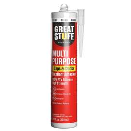 GREAT STUFF 99ALLP3000 Multi-Purpose Caulk, Clear, 24 hr Curing, 41 to 104 deg F, 10.1 fl-oz Cartridge