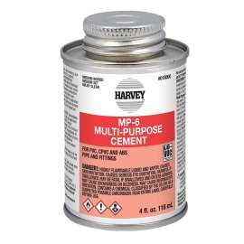Harvey 018000-24 Solvent Cement, 4 oz Can, Liquid, Milky Clear