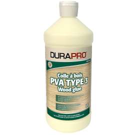 Dura Pro AW3696-001 PVA Type 3 Wood Glue, Yellow, 1 L, Pail
