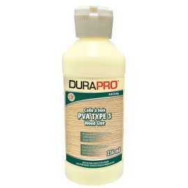Dura Pro AW3696-236 PVA Type 3 Wood Glue, Yellow, 236 mL, Pail