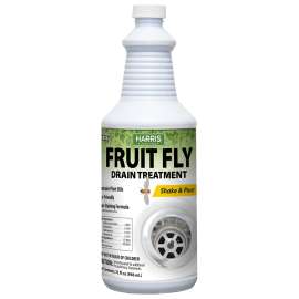 HARRIS FFDG-32 Fruit Fly Drain Treatment, 32 oz Bottle, Liquid, Aromatic, Herbal, Mild, Clear