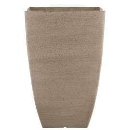 Southern Patio HDR-091646 Newland Planter, Square, Plastic/Resin, White, Stone Aesthetic