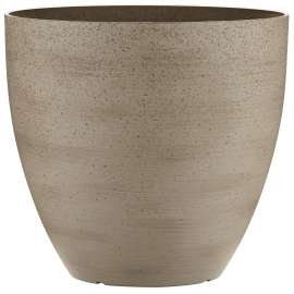 Southern Patio HDR-091622 Planter, 13 in W, 13 in D, Egg, Plastic/Resin, White, Stone Aesthetic