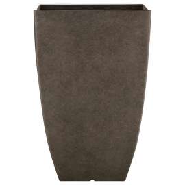 Southern Patio HDR-091653 Newland Planter, Square, Plastic/Resin, Gray, Stone Aesthetic