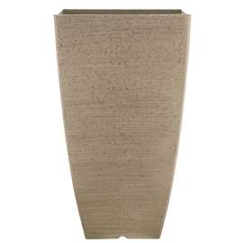 Southern Patio HDR-091684 Newland Planter, Square, Plastic/Resin, White, Stone Aesthetic