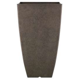 Southern Patio HDR-091691 Newland Planter, Square, Plastic/Resin, Gray, Stone Aesthetic