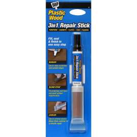 Plastic Wood 7079804094 3-in-1 Repair Stick, Solid (Blend Stick), Liquid (Marker), Golden Oak, 0.4 oz