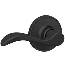 Schlage J Series J10 SEV 622 Non-Locking Passage Lock Set, Lever Handle, Metal/Zinc, Matte Black