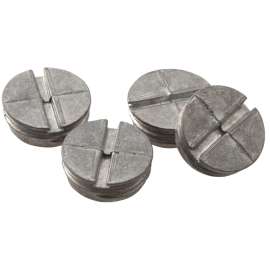 HUBBELL 5269-5 Closure Plug, 13/16 in Dia, 5/16 in L, 13/16 in W, Metal, Gray
