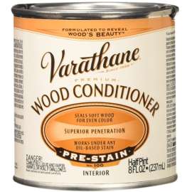 VARATHANE 211776 Premium Wood Conditioner, Clear, Liquid, 0.5 pt, Can