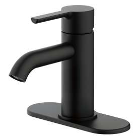 Boston Harbor Lavatory Faucet, 1-Faucet Handle, Matte Black